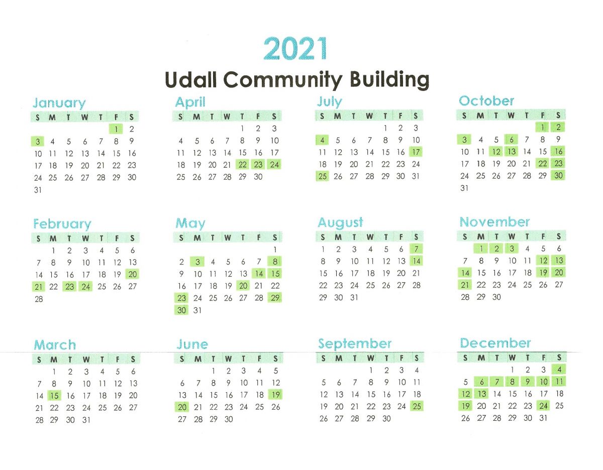 Community Building Calendar